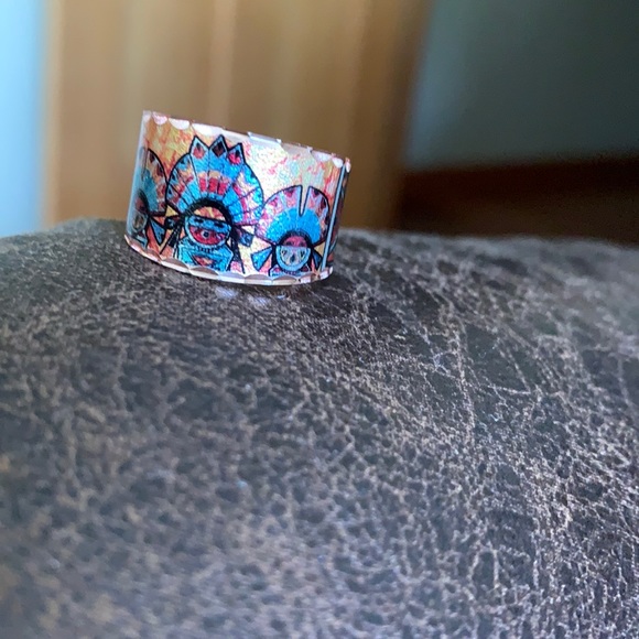 Native American Sun Kachina Art Ring - Picture 4 of 10